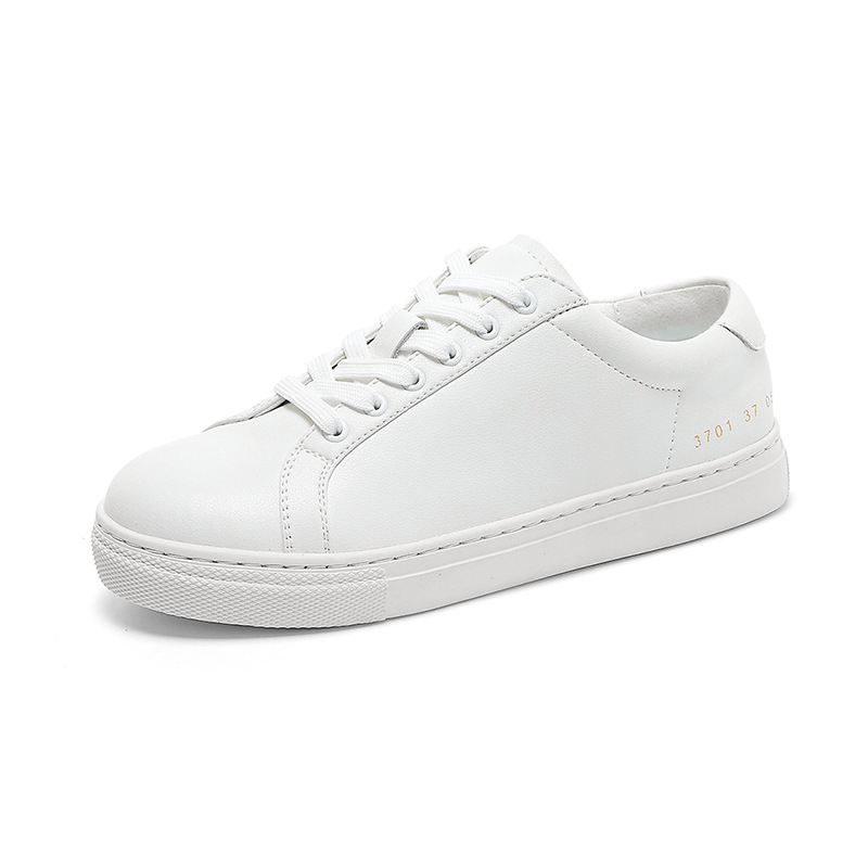 Klasszikus fehér bőrsneaker nőknek és férfiaknak, mindennapi viselet, alacsony talpú deszkás cipő
