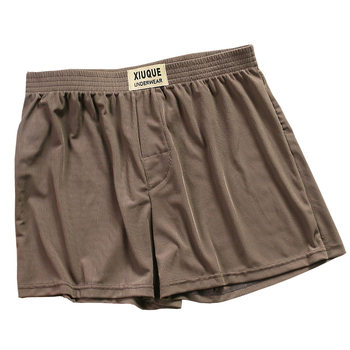 Boxeri bărbați Ice Silk pentru acasă – croială lejeră, mărime plus, pantaloni de pijama/acasă