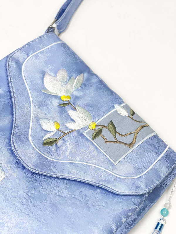 Női válltáska keresztpánttal, retro hímzett dizájnnal, kínai elemekkel és nemzeti stílussal, mindennapi használatra