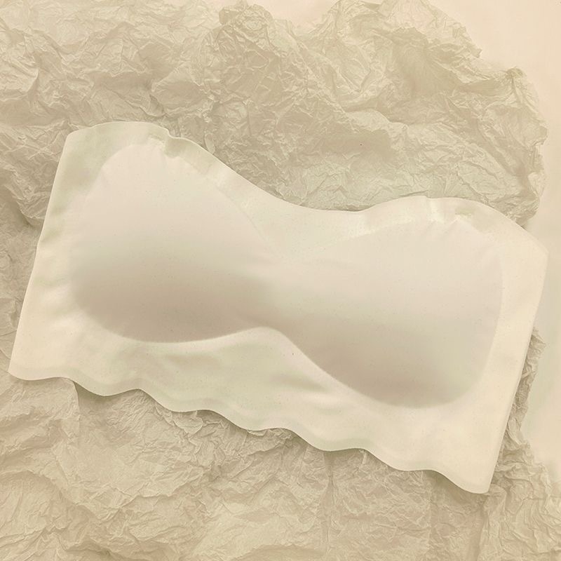 Sutien fără bretele din ice silk, invizibil, cu push-up, anti-alunecare, pentru sân mic, cupă 3/4, design care conturează un spate frumos