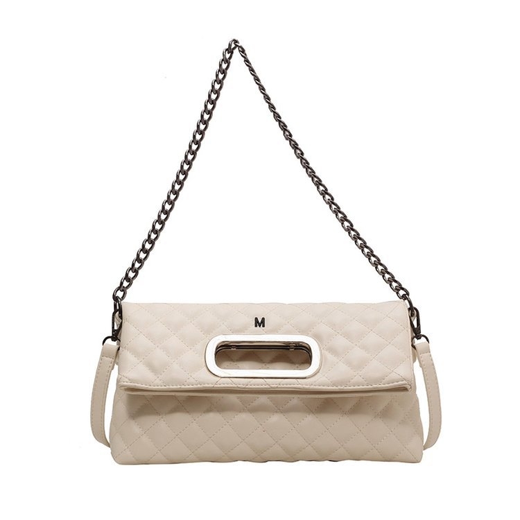 Geantă crossbody de lux pliabilă pentru femei, 2026 cu quilt diamantat și curea din lanț