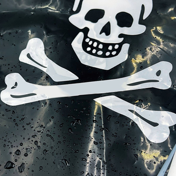 Steag triunghiular cu craniu de pirat, Halloween, țesătură PE, pentru interior/exterior