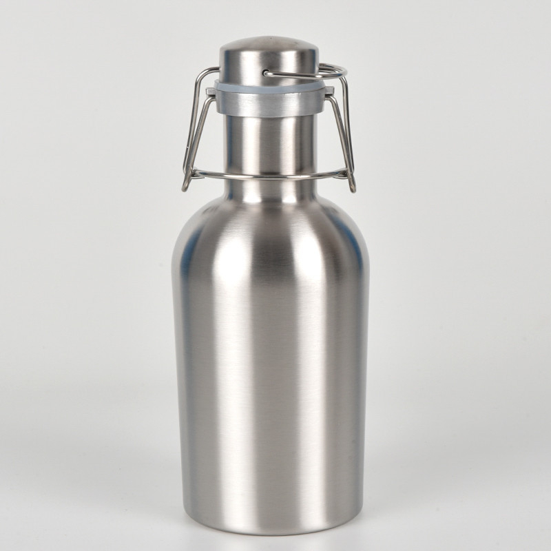 304 rozsdamentes acél, egyszintes falú sportos vízpalack, 64oz/2L, kültéri készlet