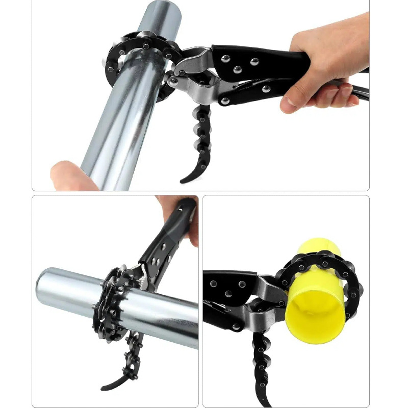 Tăietor de tip clește pentru țevi de evacuare auto și cheie pentru filtru – 15-85mm, oțel crom-molibden