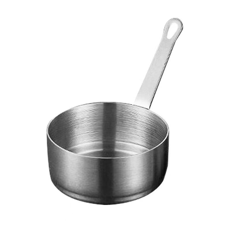 Ceașcă de sos din oțel inoxidabil 304 cu mâner, farfurie de sos în nuanță aurie, mică farfurie pentru dip cu sos de roșii și steak în stil occidental