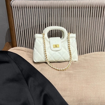 Primăvara 2026: Geantă de umăr crossbody mică, cu lanț în formă de romb, elegantă și ușoară