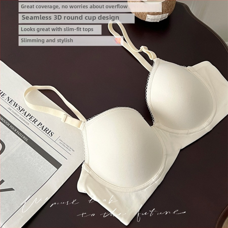 Sutien fără cusături, subțire pentru bust plin, susținere și modelare cu arc metal moale, mărime plus