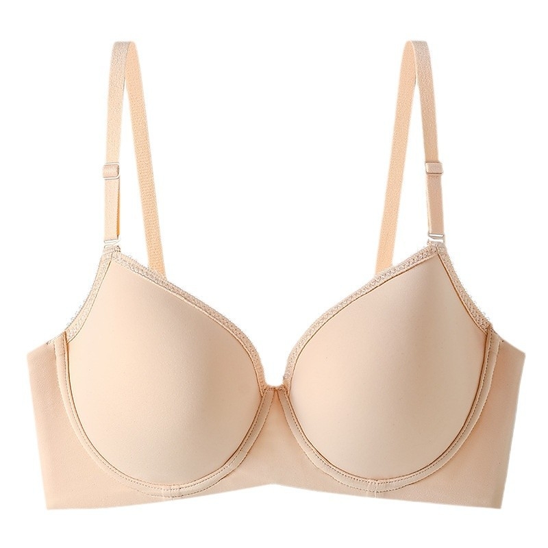 Sutien fără cusături, subțire pentru bust plin, susținere și modelare cu arc metal moale, mărime plus