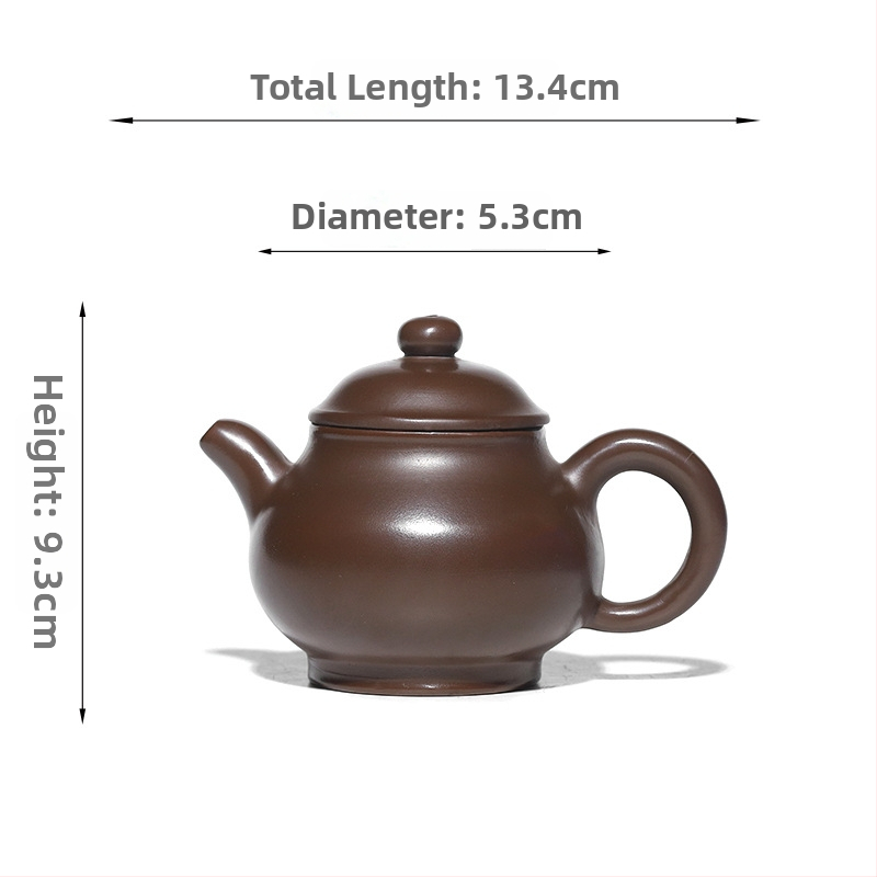 Fialová hlinená kanvica na čaj Yixing, štýl Da Hong Pao, 220 ml, ručne maľovaná, praktický darček