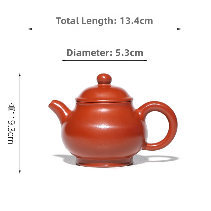 Fialová hlinená kanvica na čaj Yixing, štýl Da Hong Pao, 220 ml, ručne maľovaná, praktický darček