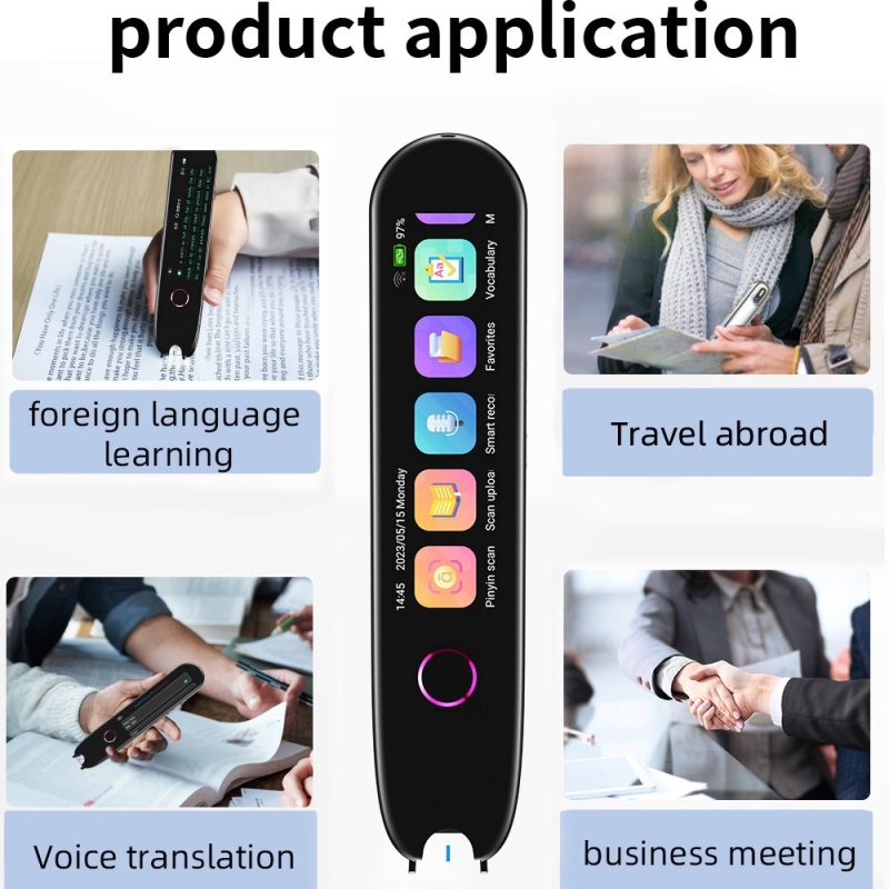 Pena de traducere inteligentă – Ediție internațională cu scanare și traducere offline, dicționar electronic multilingv (chineză, engleză, japoneză, coreeană)