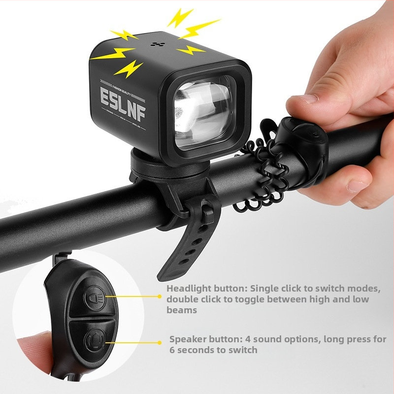 Lumină frontală pentru bicicletă din aliaj de aluminiu, reîncărcabilă USB-C, pentru biciclete de munte și de oraș