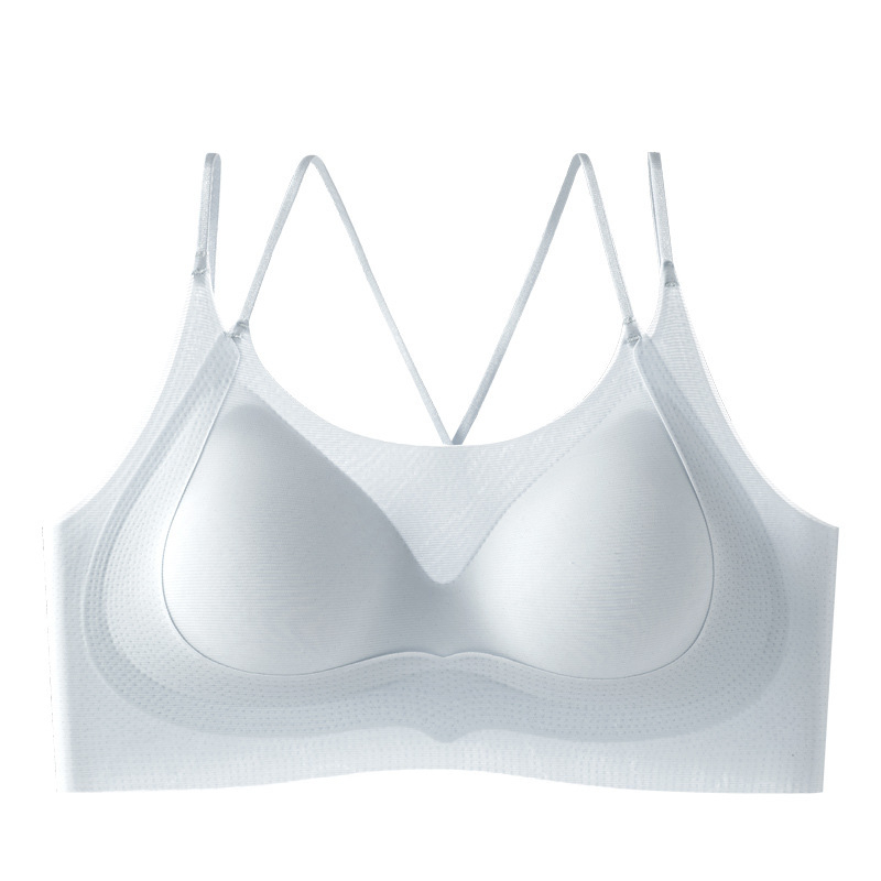 Sutien gel cu perne pentru adunarea sânilor pe lateral, fără cusături, fără sârmă, susținere a spatelui