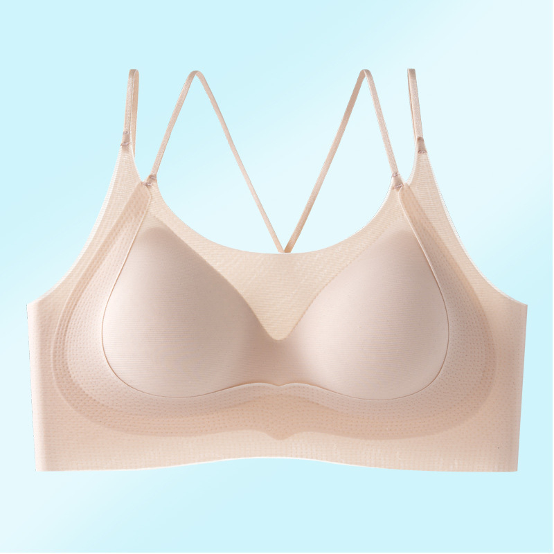 Sutien gel cu perne pentru adunarea sânilor pe lateral, fără cusături, fără sârmă, susținere a spatelui