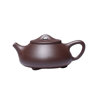 Ceainic Yixing din lut mov, lucrat manual, lingură de piatră Jingzhou