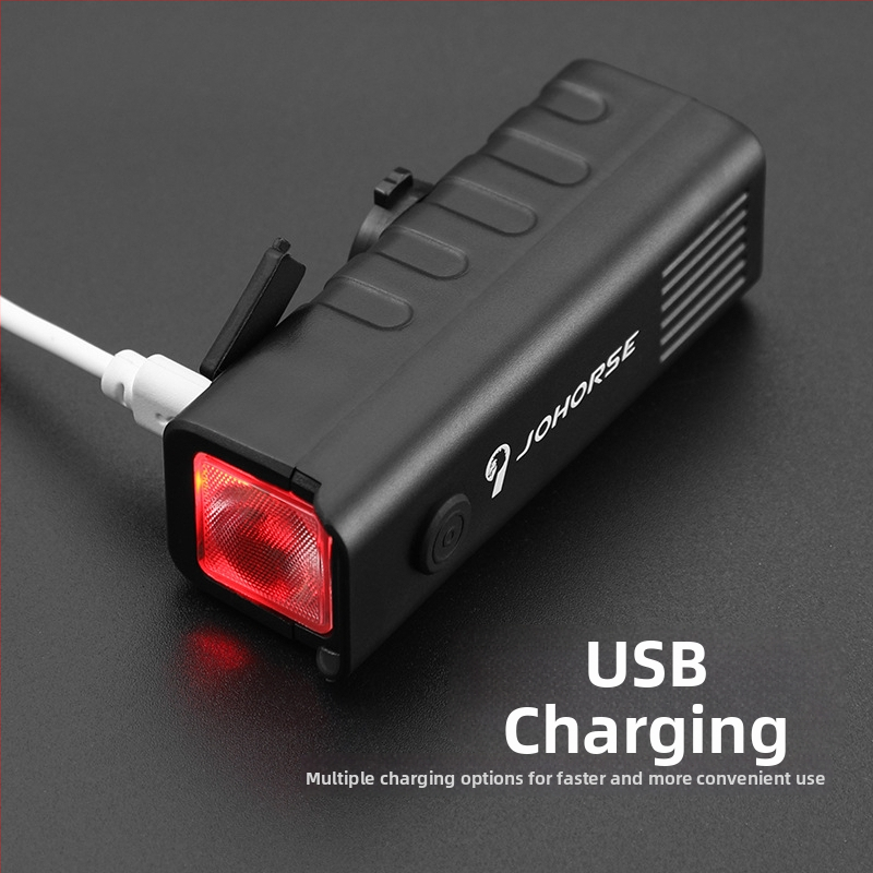Vonkajšie nočné cyklistické ABS vodotesné USB-C nabíjateľné predné bicyklové svetlo