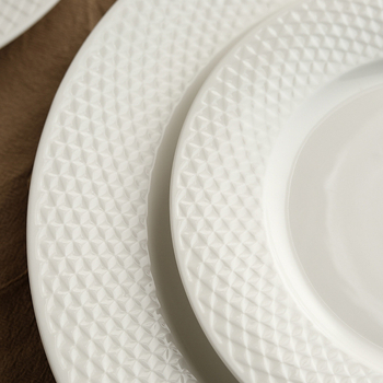 Farfurie ceramică de înaltă calitate pentru bucătărie occidentală, uz casnic, farfurie pentru steak, farfurie plată minimalist-creativă cu model tip grilă, farfurie pentru paste, veselă în stil european.