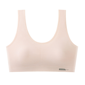 Sutien sport pentru adolescente cupe fixe, cupă triunghiulară, spumă subțire, nylon