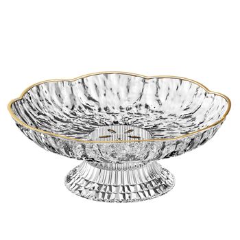 Coș de fructe cu picioare înalte și tavă de scurgere, pentru utilizare casnică, design elegant, capacitate mare, potrivit pentru bomboane, gustări și fructe pe măsuța de living.