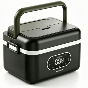 Cutie de prânz electric izolată, fără apă adăugată, cu temporizator USB, oțel inoxidabil 304, portabilă pentru mașină
