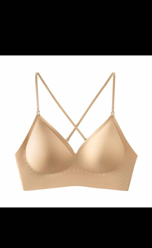 Sutien invizibil fără bretele, cupe ultra-subțiri modelate, fără cusături, material respirabil, bretele detașabile