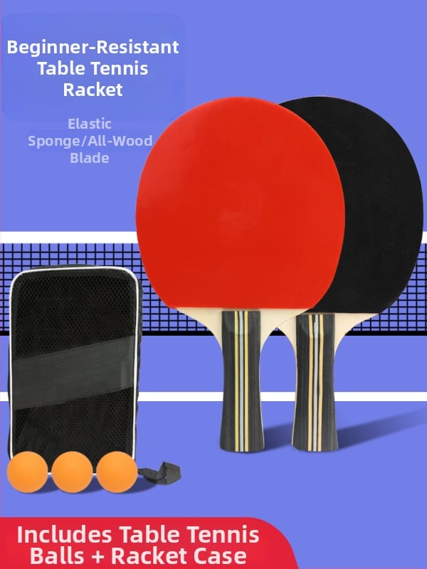 Set de rachete ping-pong pentru începători și elevi — antiderapante, durabile, set de două rachete pentru antrenament și recreere