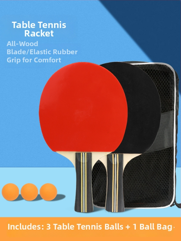 Set de rachete ping-pong pentru începători și elevi — antiderapante, durabile, set de două rachete pentru antrenament și recreere