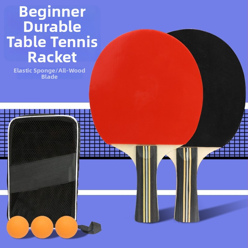 Set de rachete ping-pong pentru începători și elevi — antiderapante, durabile, set de două rachete pentru antrenament și recreere
