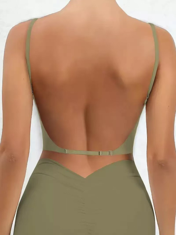 Sutien fără cusuri, fără spate, pentru femei, formă U subțire, halter, invizibil, purtare multiplă, în opt culori