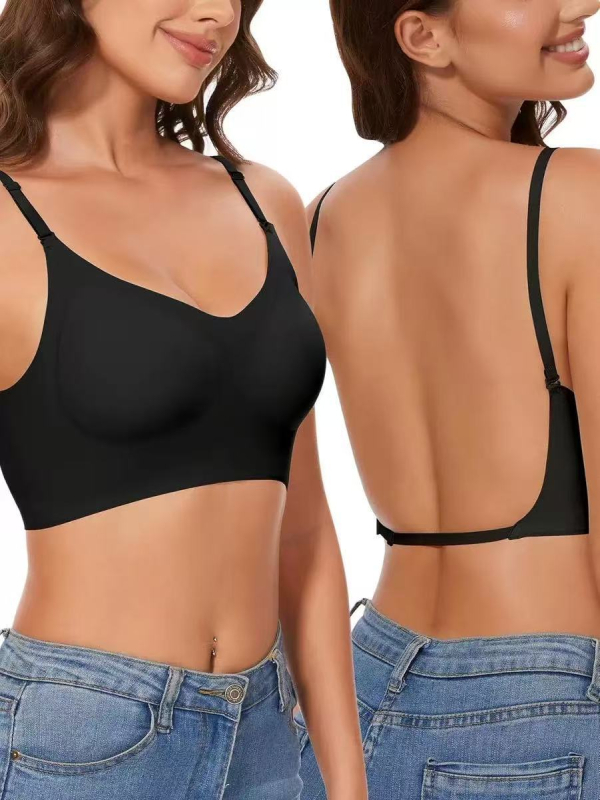 Sutien fără cusuri, fără spate, pentru femei, formă U subțire, halter, invizibil, purtare multiplă, în opt culori
