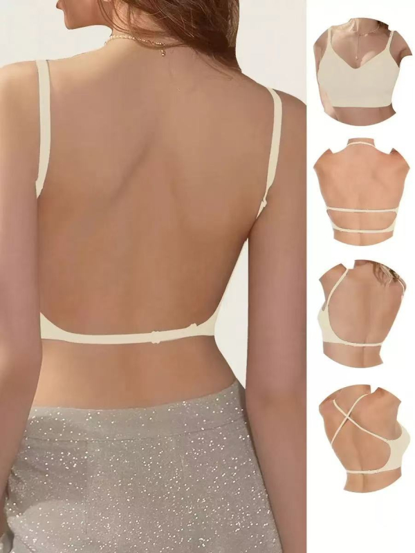 Sutien fără cusuri, fără spate, pentru femei, formă U subțire, halter, invizibil, purtare multiplă, în opt culori