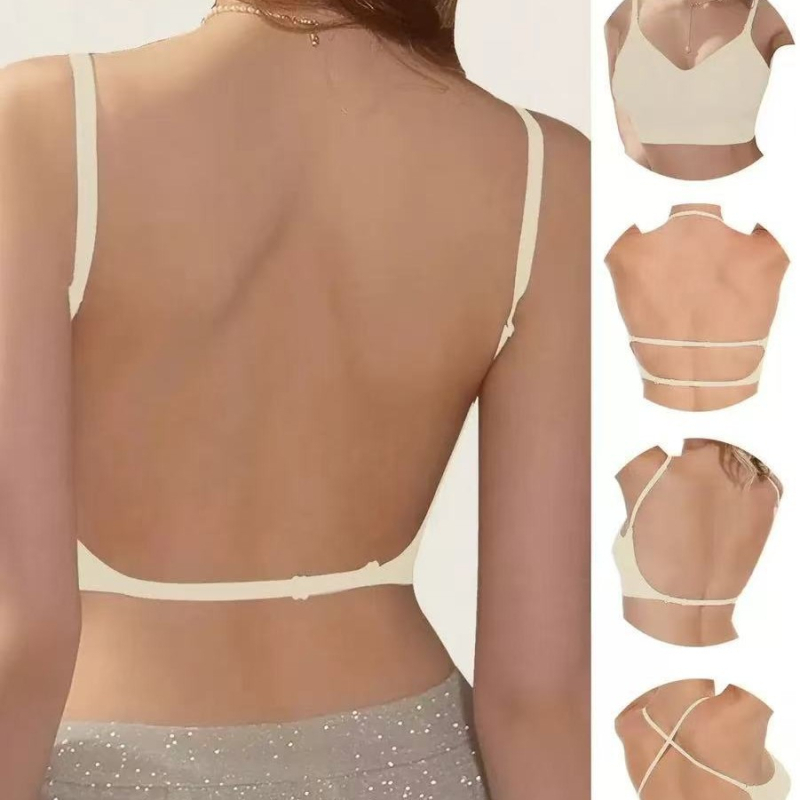Sutien fără cusuri, fără spate, pentru femei, formă U subțire, halter, invizibil, purtare multiplă, în opt culori