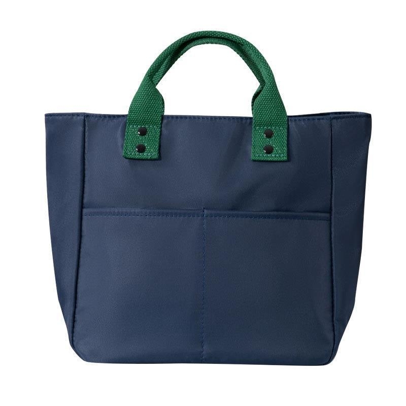 Geantă de damă din nailon, tote spațioasă, pentru muncă și cumpărături, culoare solidă.