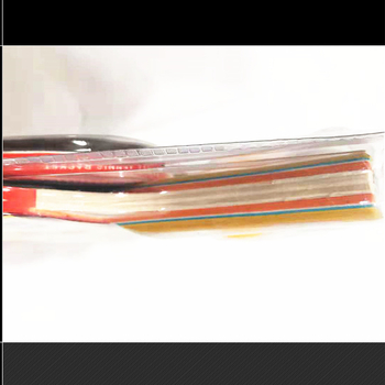 Huatai ABC set rachete ping-pong – 2 rachete și 3 mingi, pentru elevi, antrenament, mânere colorate, gumă cu dublă față