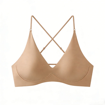Bustier fără cusături, design cu spate deschis și lift invizibil, cupă 3/4, cupă modelată din latex, bretele fixe, căptușeală din elastan