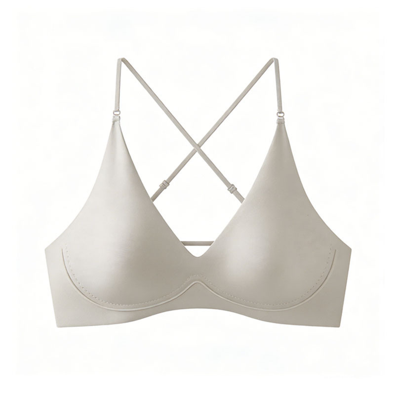 Bustier fără cusături, design cu spate deschis și lift invizibil, cupă 3/4, cupă modelată din latex, bretele fixe, căptușeală din elastan