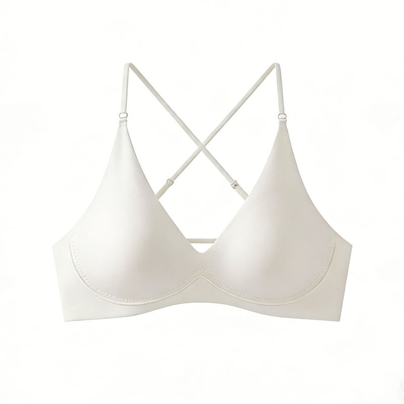Bustier fără cusături, design cu spate deschis și lift invizibil, cupă 3/4, cupă modelată din latex, bretele fixe, căptușeală din elastan