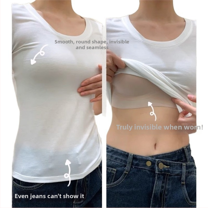Sutien fără spate în formă de U pentru femei, invizibil, fără cusături, wireless, stil subțire de vară, cupa 3/4, cupe modelate