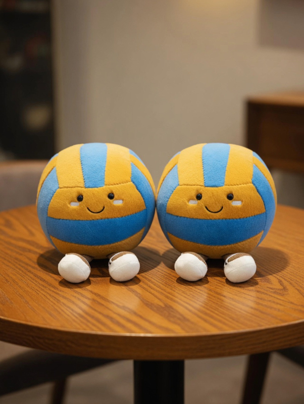 Volei pe plajă – pernă-jucărie din pluș, păpușă desen animat creativă, jucărie liniștitoare