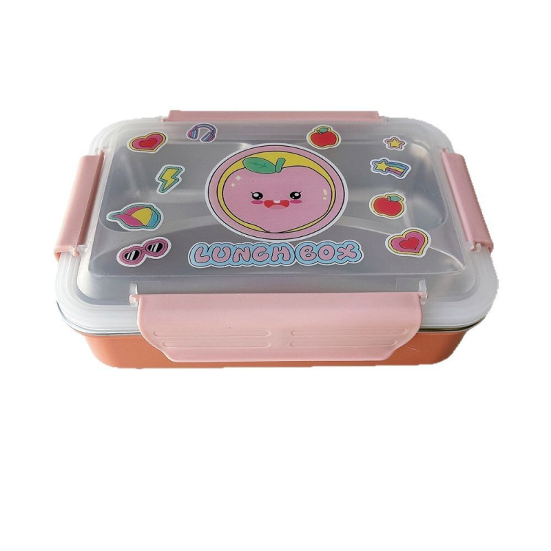 Cutie pentru prânz din oțel inoxidabil 304, izolată, cu compartimente — design drăguț pentru elev