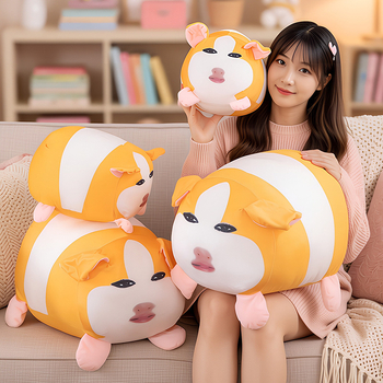 Jucărie din pluș: purcel-fată zeiță coborâtă – Emoticon, hamster pluș, pernă din pluș