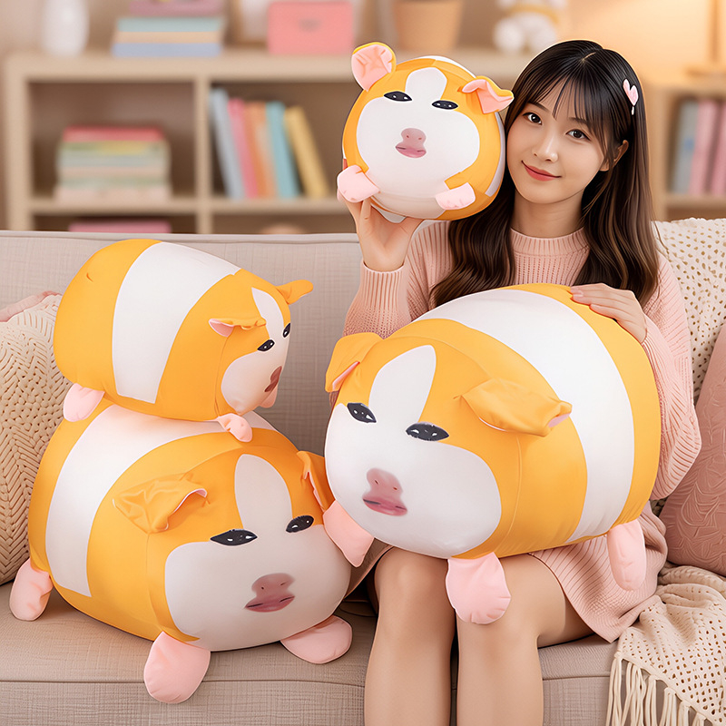 Jucărie din pluș: purcel-fată zeiță coborâtă – Emoticon, hamster pluș, pernă din pluș