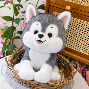 Jucărie de pluș husky drăguț pentru copii — pernă de somn moale, decor pentru casă, cadou de ziua de naștere