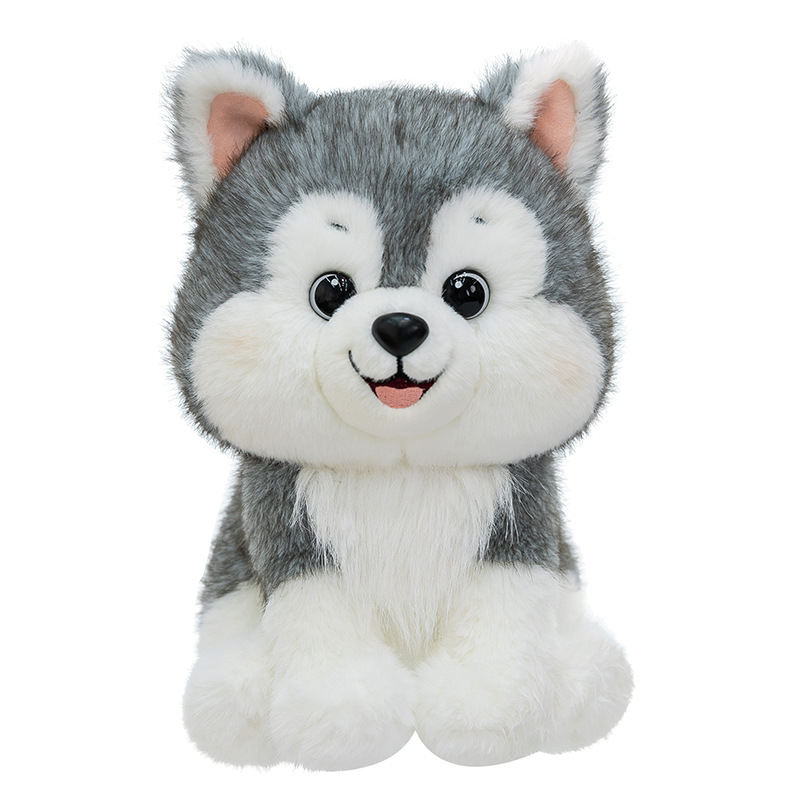 Jucărie de pluș husky drăguț pentru copii — pernă de somn moale, decor pentru casă, cadou de ziua de naștere
