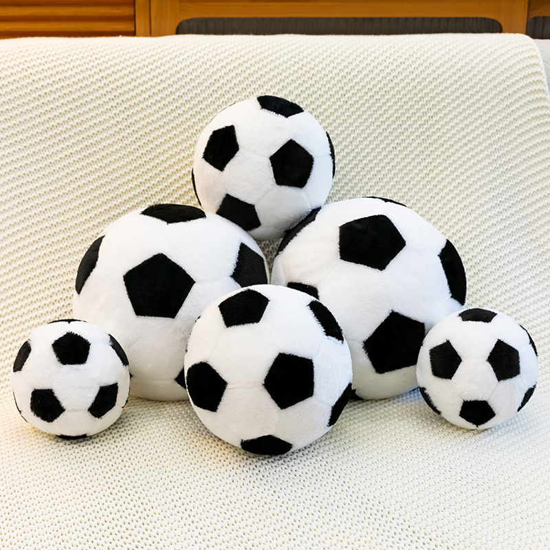 Jucărie pluș fotbal – pernă rotundă, cadou omagial pentru Cupa Mondială, Ziua Copilului