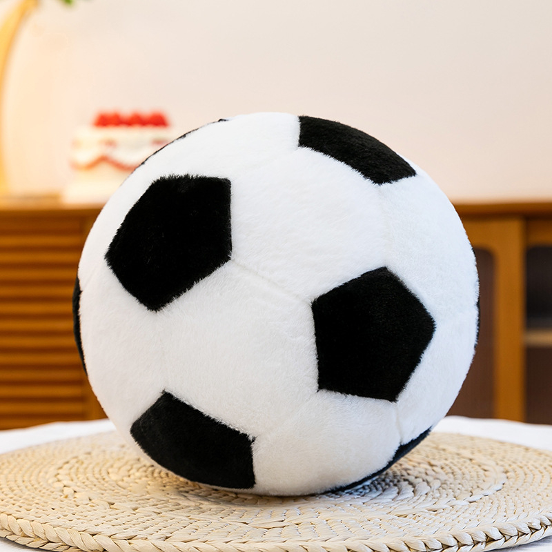 Jucărie pluș fotbal – pernă rotundă, cadou omagial pentru Cupa Mondială, Ziua Copilului