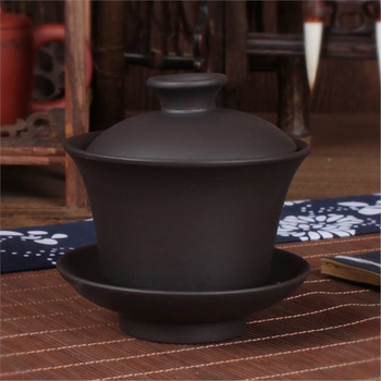 Set Kung Fu pentru ceai – Bol mare acoperit din lut purpuriu, ceramică, pentru infuzarea ceaiului