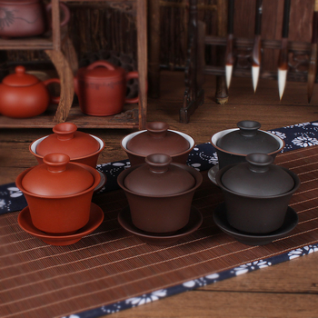 Set Kung Fu pentru ceai – Bol mare acoperit din lut purpuriu, ceramică, pentru infuzarea ceaiului