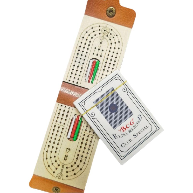 Cribbage: Joc de masă din lemn cu cărți și tablă de scor