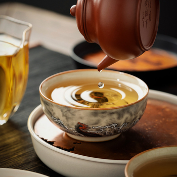 Ceșu Pu-erh Ru Kiln, ceașcă ceramică pentru uz personal, stil chinez Jian Ware pentru acasă